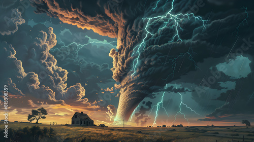 Tornado Rampage: An Artistic Illustration of Boisterous Weather and The Sublime Might of Nature