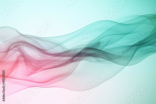 煙や水の中のインクの質感のカラフルな抽象背景。ピンクと緑の流動体