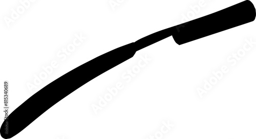Straight razor silhouette icon logo vector illustration isolated on white background