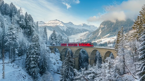 train between mountains