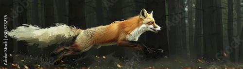 Observing a red fox racing through the forest, its trajectory mimics the rapid ascent of eco-friendly markets.