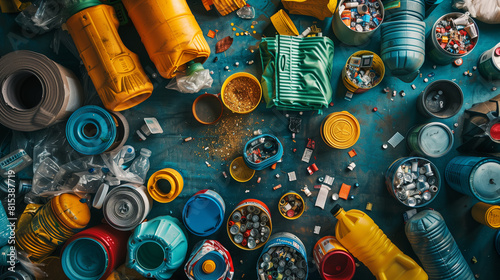 Colorful Recycling Piles