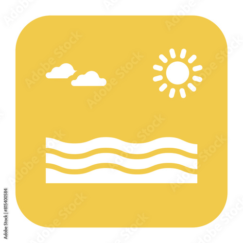 Pacific Ocean icon vector image. Can be used for Geography.