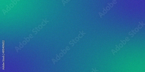 Abstract blue purple green color gradient background. Iridescent grainy grunge texture with with heavy noise and gradient. Cobalt sapphire blue color gradient blurred backdrop.
