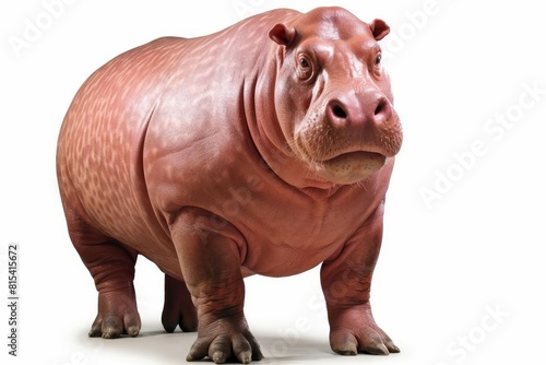 A hippopotatomus hippopotamus and potato hybrid with starchy skin on isolated white on isolated white background,Single object , The images are of high quality and clarity
