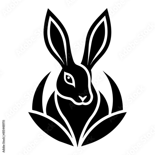 Modern and minimalist rabbit logo vector icon illustration 