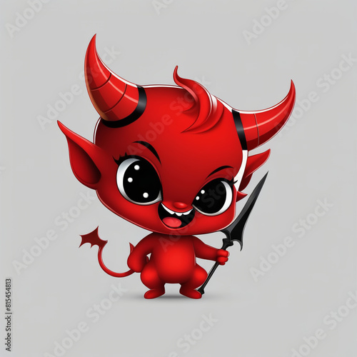 Cute devil figure, emoticon귀여운악마 피규어,이모티콘Generative AI