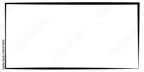 Simple of frame. Design vector rectangle with dots halftone black on white background. Design print for illustration, greeting cards, wedding invitations, restaurant menu, royal certificates. grunge