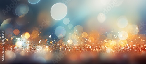 Copy space image of a blurry and unclear picture with sparkles from a happy party against a blank texture background conveying an advertising concept