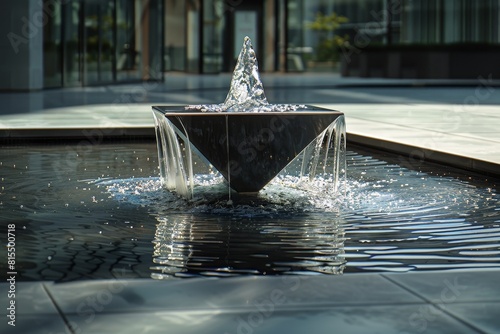 fountain with water shooting out of it