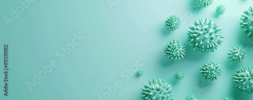 A virus on green background