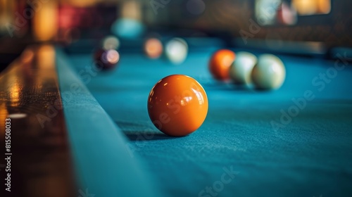billiard balls on a table