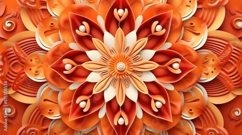Mandala, abstract tibetan flower background