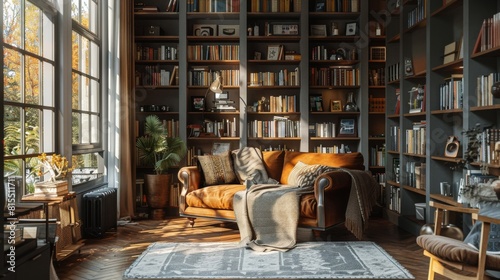 a person taking a break from work in their home office with a book