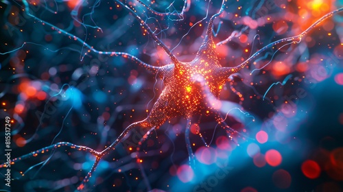 Artistic illustration of a neuron.