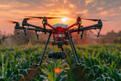 Agricultural farm management with unmanned drones optimizes remote aerial operations, structured for smart technology applications in sensoric settings