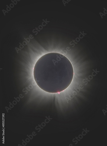 Zaćmienie Słońca widziane w mieście Durango (środkowy Meksyk 8.04.2024) HDR - Total Solar Eclipse HDR