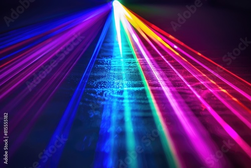 Assorted-Color Laser Light Show Illuminates the Night