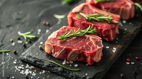 Close-up of premium deer steak cuts, showcasing unique textures and flavors, ideal for different culinary techniques, isolated with studio lighting