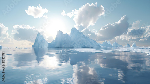 North Pole glaciers melting