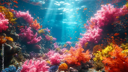 Dive beneath the surface to discover the vibrant world of coral reefs, where intricate formations and colorful inhabitants come to life in stunning 8K detail, a true feast for the eyes.