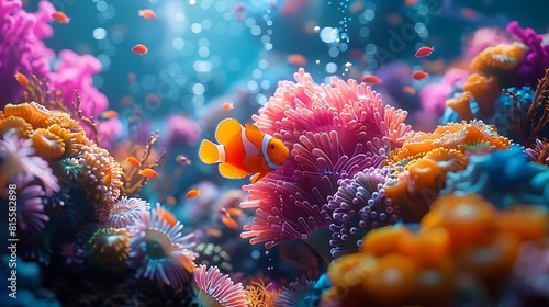 Dive beneath the surface to discover the vibrant world of coral reefs, where intricate formations and colorful inhabitants come to life in stunning 8K detail, a true feast for the eyes.