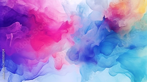 Vibrant and Ethereal Smoke Clouds with Pastel Color Blends - Abstract Art Background