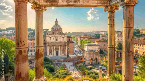 The ancient ruins of the Roman Forum, a symbol of the power and glory of the Roman Empire, stand today as a reminder of the city's rich history and culture.