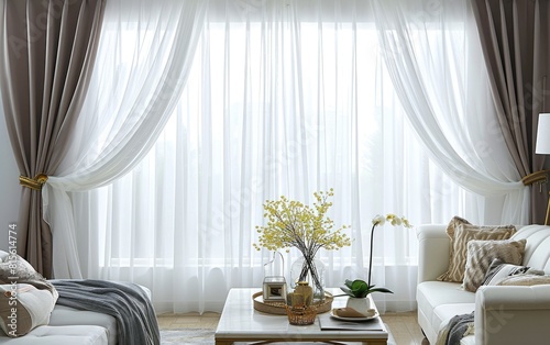 Soft Light with Sheer Voile Window Dressings