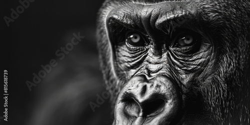 Mammal: Wildlife Portrait of a Gorilla in its Natural Habitat