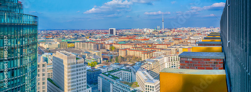 Scenic Daytime Berlin Cityscape with Television Tower and Red Town Hall Known as Rotes Rathaus