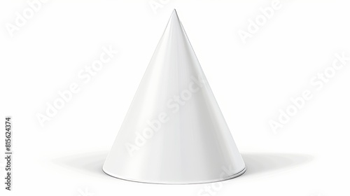 Blank cone head caps isolated on white background for carnival, holidays, holidays and festive occasions. Modern realistic 3D mockup of blank cone head caps for carnival, holidays, and festivities.