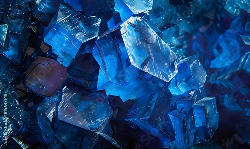 Blue Copper Sulfate Crystals, Generative AI