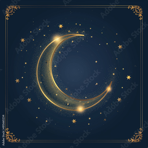Eid ul adha moon with stars