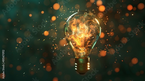 stylish conceptual digital light bulb idea design