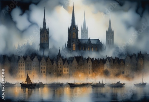 Capturing the Mystique of a Gothic Lost Civilization in Watercolor