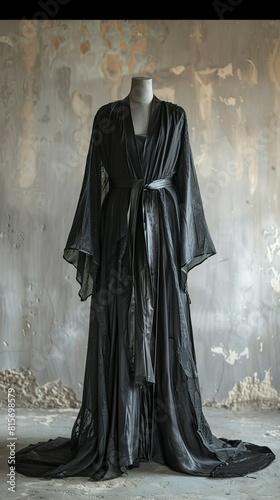 Elegant black dress fashion and clothing mockup stylish branding template