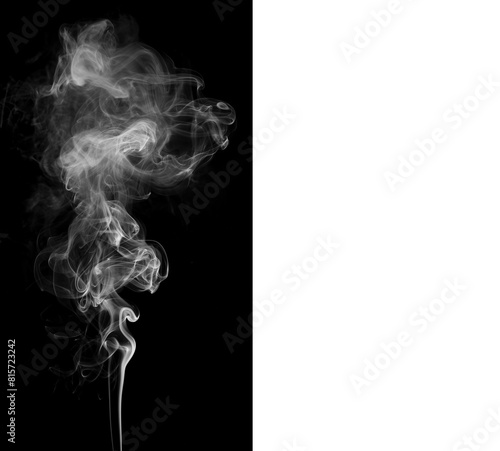 Dense Cloud of White Smoke on Transparent Background for Coffee, Tea, Tobacco Graphics