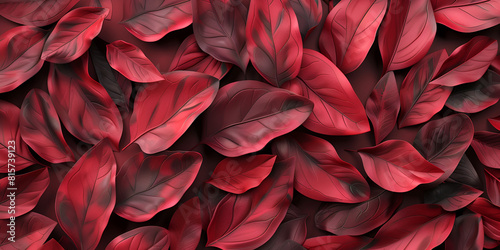 Lush Red Leaves background 