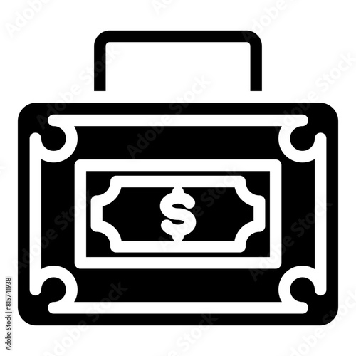 Money Laundering Glyph Icon Design