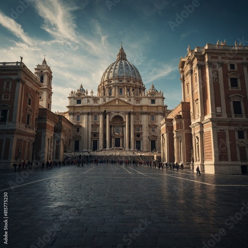 "The majestic St. Peter's Basilica in Vatican City."