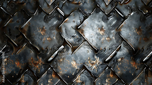 close up of shiny metal surface texture, - Seamless tile. Endless and repeat print.