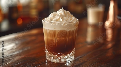 irish coffee recipe, an irish coffee, topped with whipped cream, is a rich treat that offers a moment of pure delight in each sip