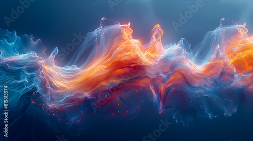 Abstract swirling waves of colors in motion