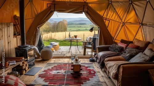 glamping dome in a campsite