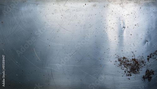 Grunge metal background or texture with scratches and cracks; spots, dust, scuffs; industrial style