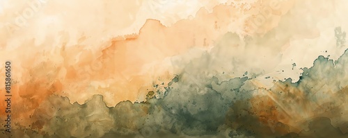 Soft watercolor washes in earth tones, perfect for a natural and subdued background