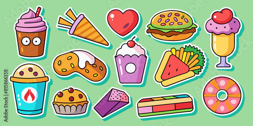 Snacks Sticker Set