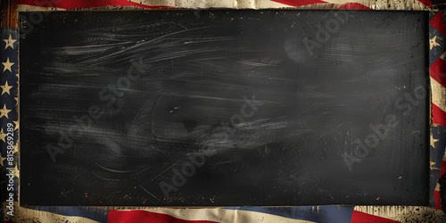 Memorial Day with Blackboard Texture Background