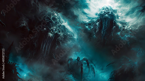 Malevolent Cthonic Deities Commanding the Abyssal Underworld with Eldritch Energies
